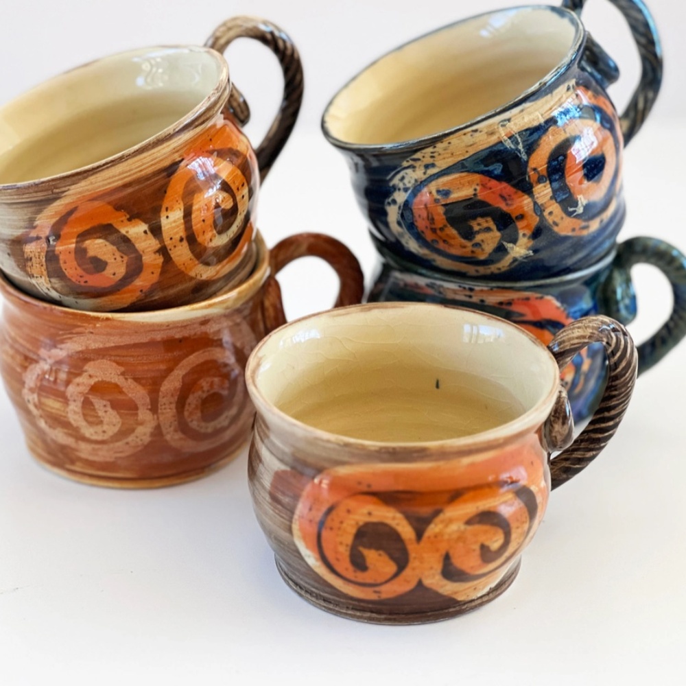 Sequana Irish Pottery Tea/Coffee Cups Set of 5